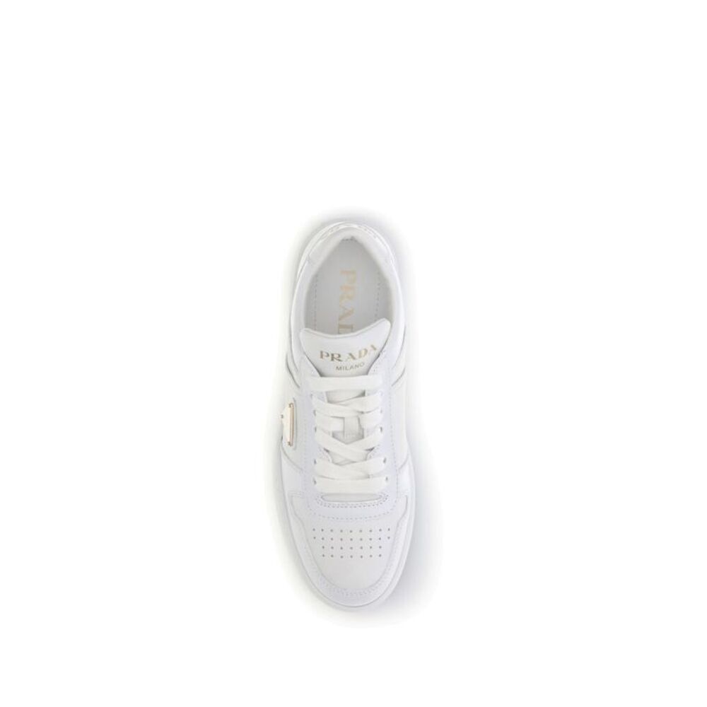 Prada White Calf Leather Bos Taurus Platform Women's Sneakers - Picture 4 of 4